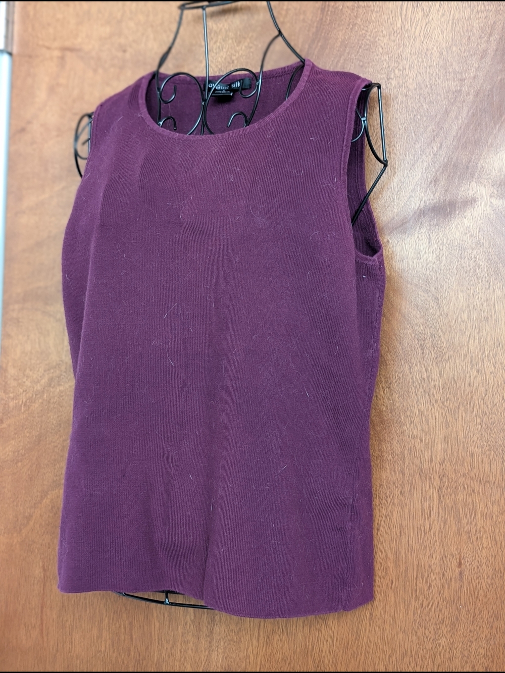 august silk Sleeveless Knit Tank - Plum